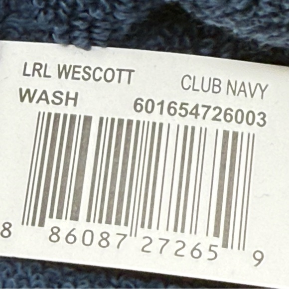 Lauren Ralph Lauren Wescott Washcloths Set of 4 Club Navy NWT - Picture 2 of 6